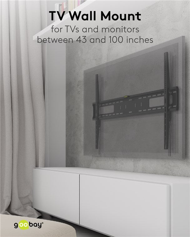 GOOBAY TV Wall Mount Pro Fixed XL (43-100 Inch)
