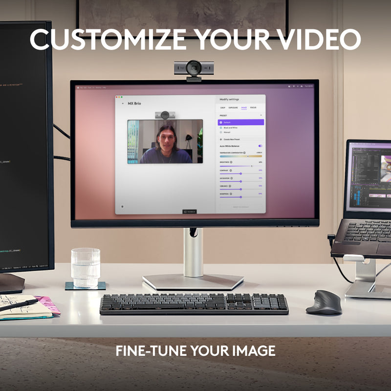 LOGITECH MX BRIO 4K Ultra HD Collaboration and Streaming Webcam