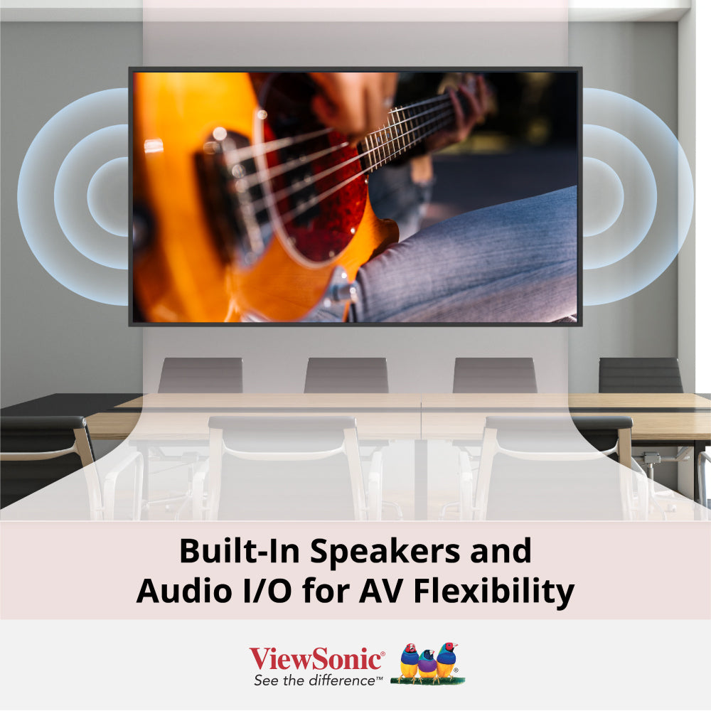 VIEWSONIC CDE6514-2C 65" 4K Commercial Display with ProAV Integration