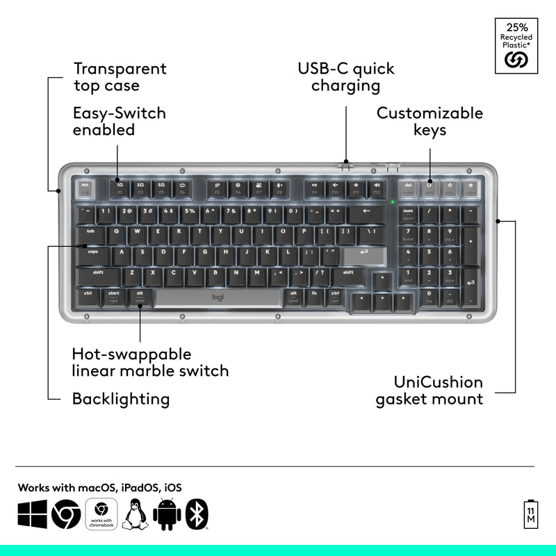 LOGITECH Alto Keys K98M Wireless Keyboard