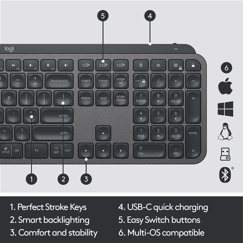 LOGITECH MX Keys Wireless Keyboard