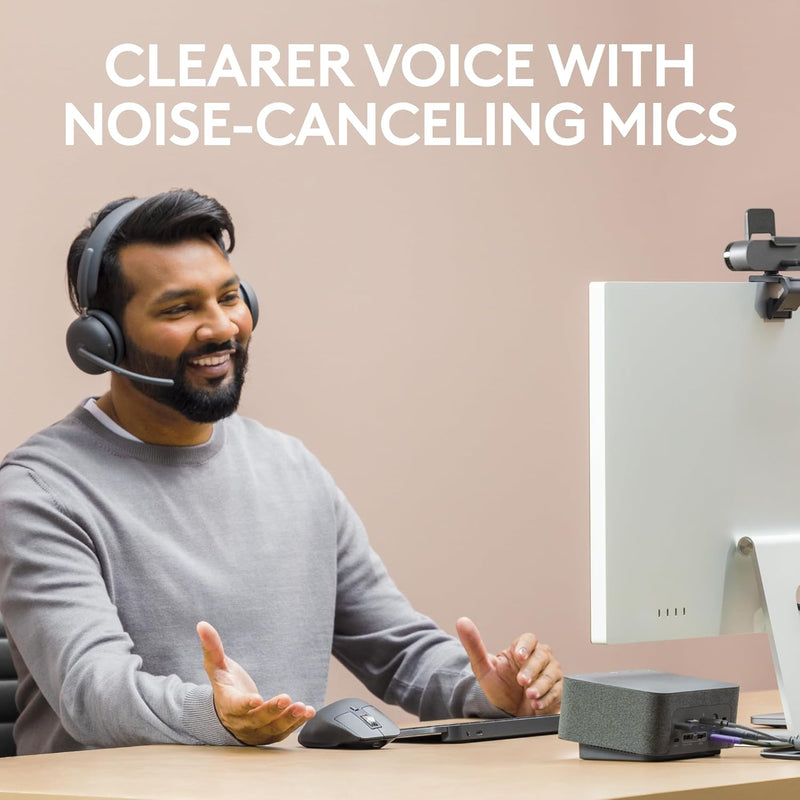 LOGITECH Zone Wireless 2 Noise Canceling Headset with Hybrid ANC, Bluetooth, USB-C, USB-A, Certified for Zoom, Google Meet, Google Voice, Fast Pair