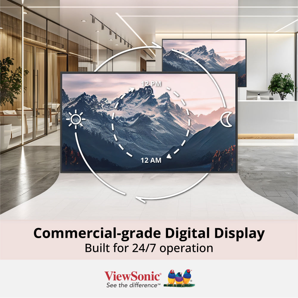 VIEWSONIC CDE7514-2C 75" 4K Commercial Display with ProAV Integration