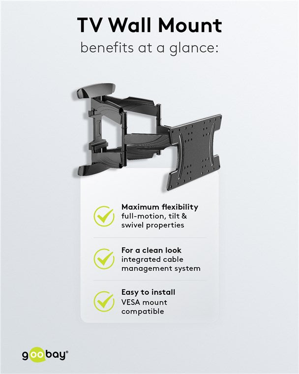 GOOBAY TV Wall mount OLED FULLMOTION (L) for TVs from 37" to 70"