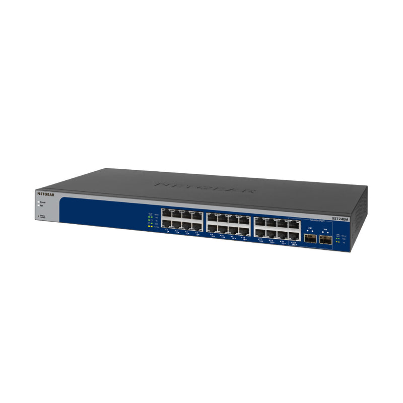 NETGEAR XS724EM-100EUS 24-Port 10G/Multi-Gigabit Plus Switch with 2 Dedicated SFP+ Ports