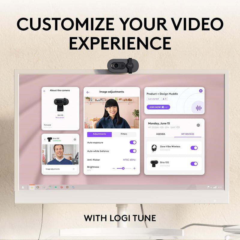 LOGITECH Brio 105 Webcam for Business
