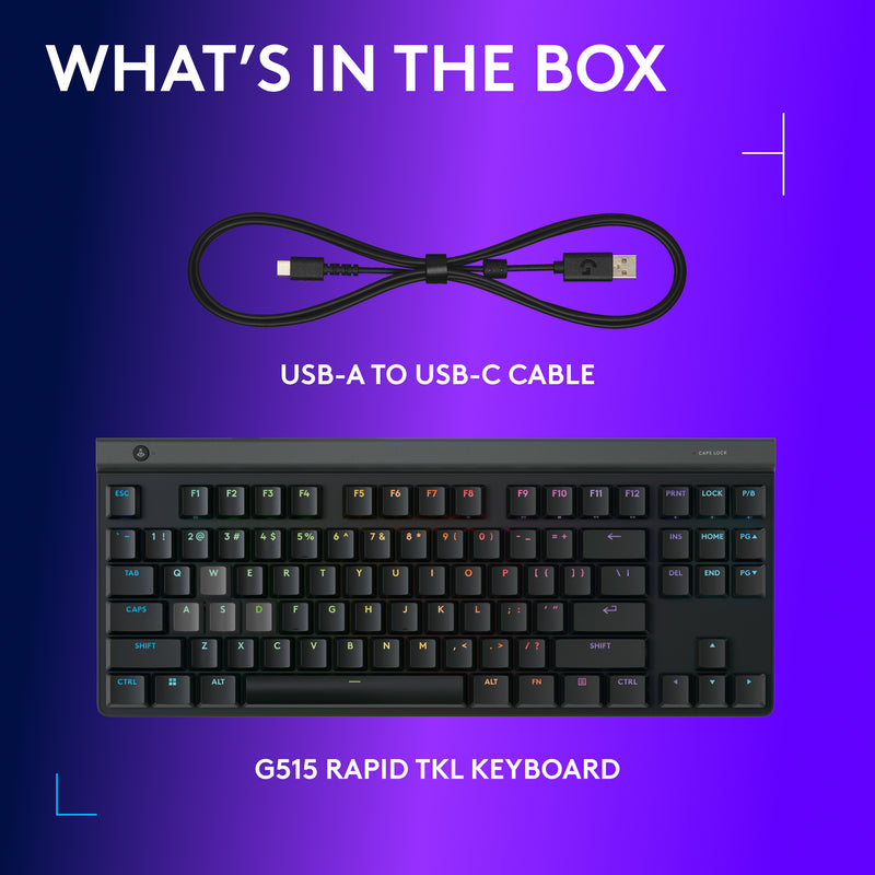 LOGITECH G515 Rapid TKL Low Profile Analog Gaming Keyboard 