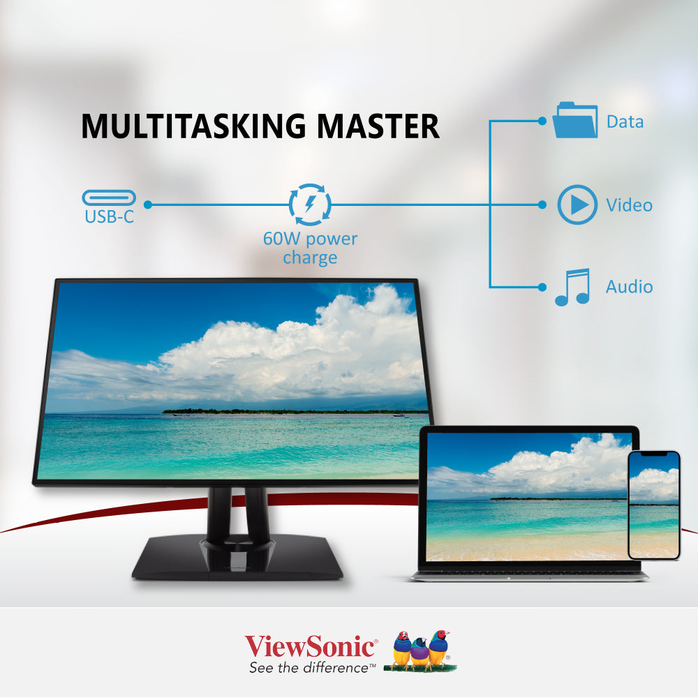 ViewSonic VP3256-4K, 32 4K UHD Professional Graphic Design Monitor with  USB-C (60W)