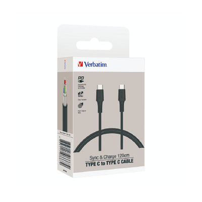 Verbatim Type C to Type C Sync & Charge PVC Cable (120cm)