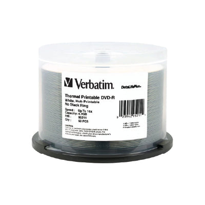 Verbatim DVD-R 4.7GB 16X White Hub Thermal Printa