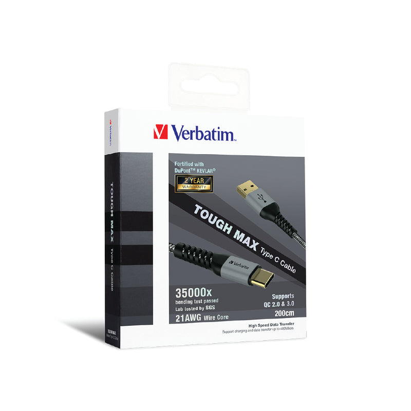 Verbatim Tough Max Type C to USB-A Cable