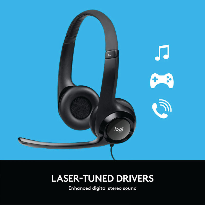 LOGITECH H390 USB Wired Headset with inline Audio Control