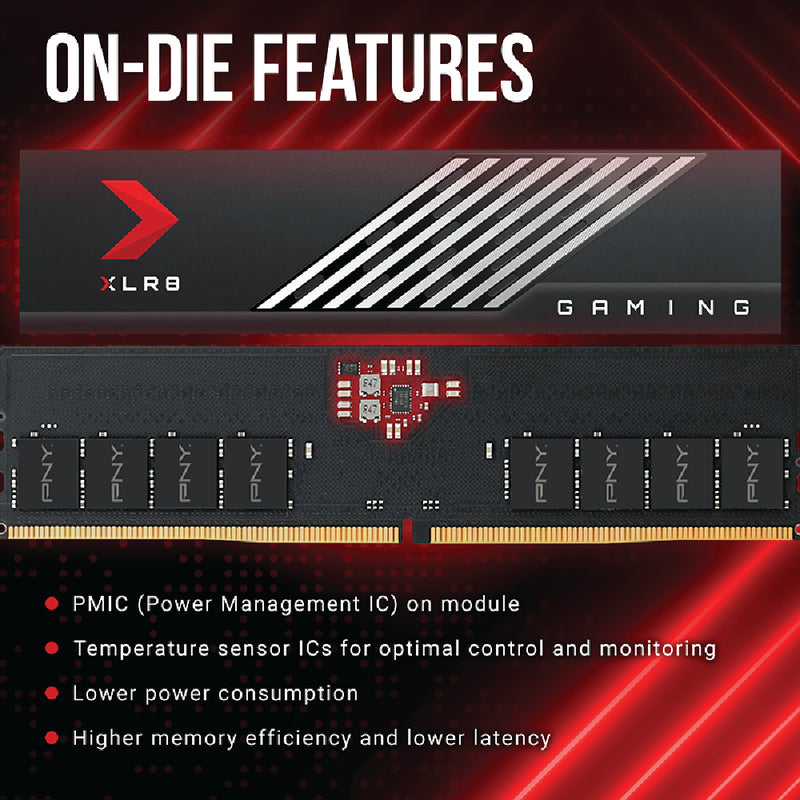 PNY XLR8 DDR5 6000MHz MAKO Low profile DRAM UDIMM 16GB Single Side