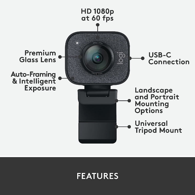 LOGITECH StreamCam - Full HD 1080P Streaming Webcam