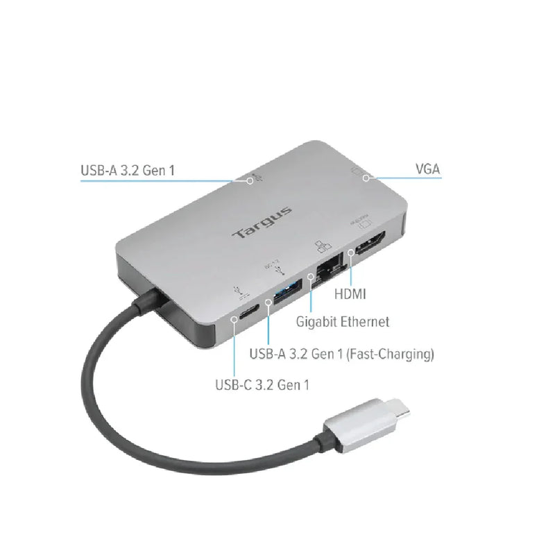 TARGUS USB-C DP Alt Mode Single Video 4K HDMI/VGA Docking Station with ...