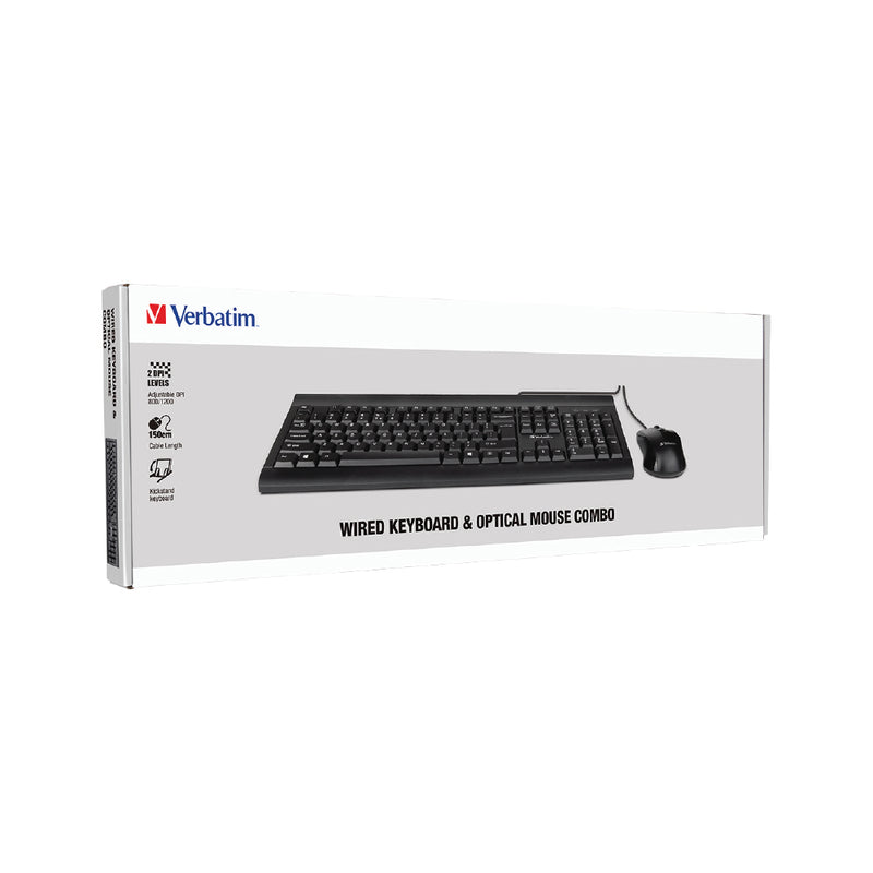 Verbatim Wired Keyboard & Mouse Combo