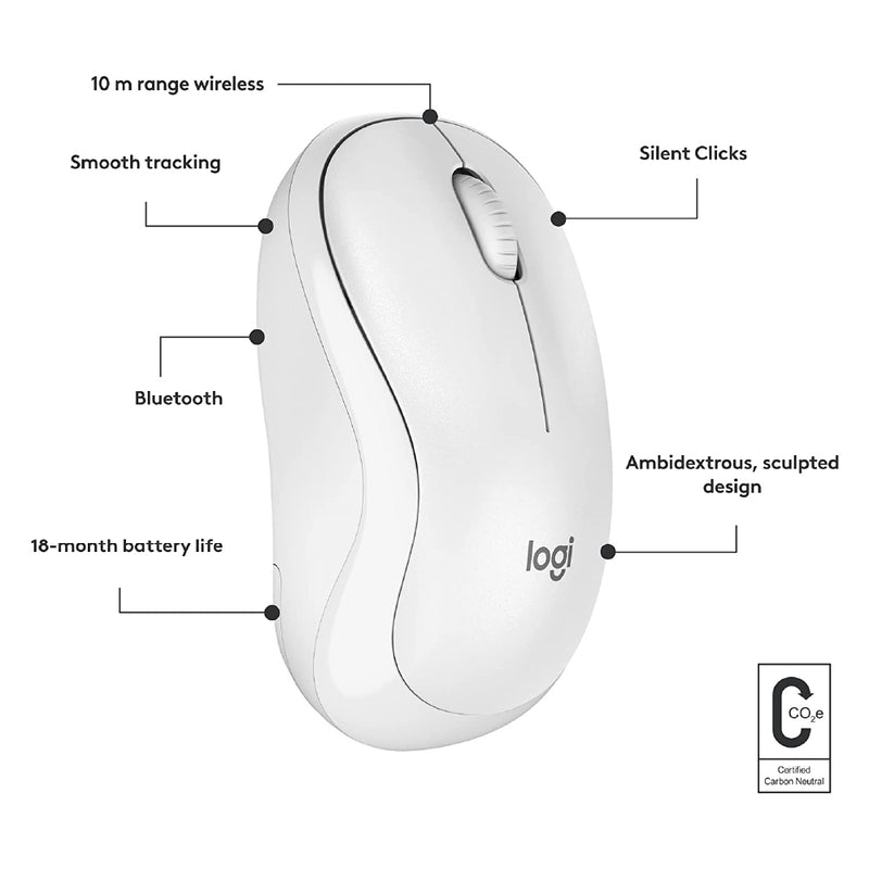 Logitech M240 Silent Bluetooth Mouse with Comfortable Shape