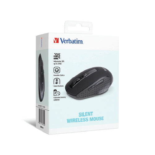 Verbatim Wireless Silent Button Invisible Optical Mouse