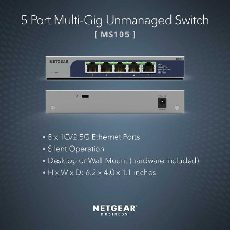 NETGEAR 5-Port Multi-Gigabit (2.5G) Ethernet Unmanaged Switch