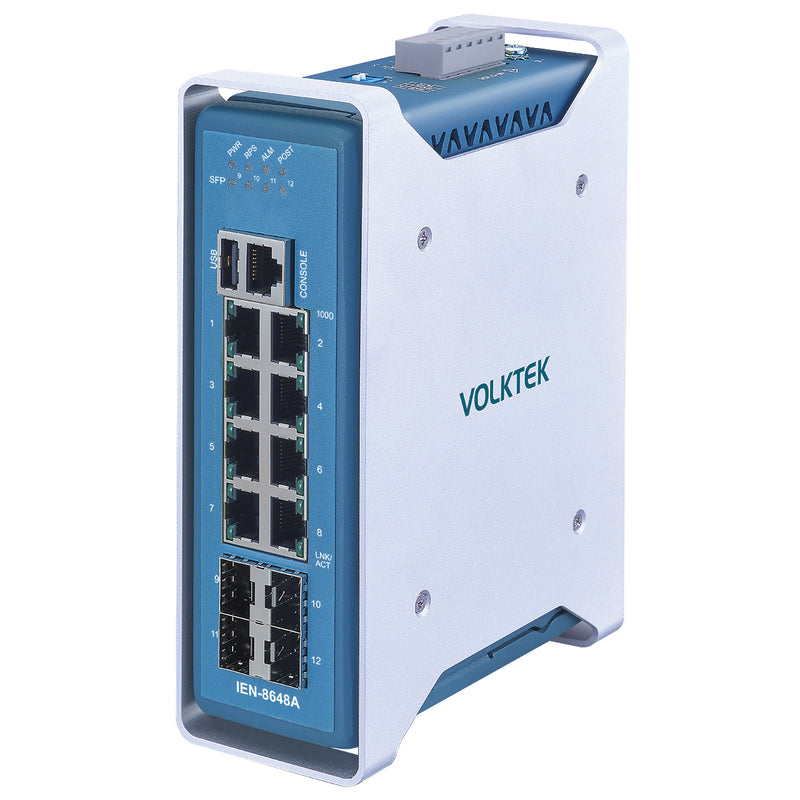 VOLKTEK IEN-8648A 8 Ports GbE Managed Switch with 4 SFP Ports