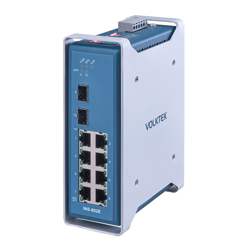 VOLKTEK INS-802E 8 Ports FE Unmanaged Switch with 2 GbE SFP Ports