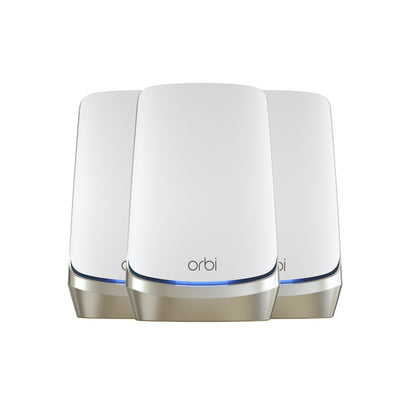 Orbi 960 Quad-Band WiFi 6E Mesh System - AXE11000 10.8Gbps - 3-Pack - White (RBKE963)