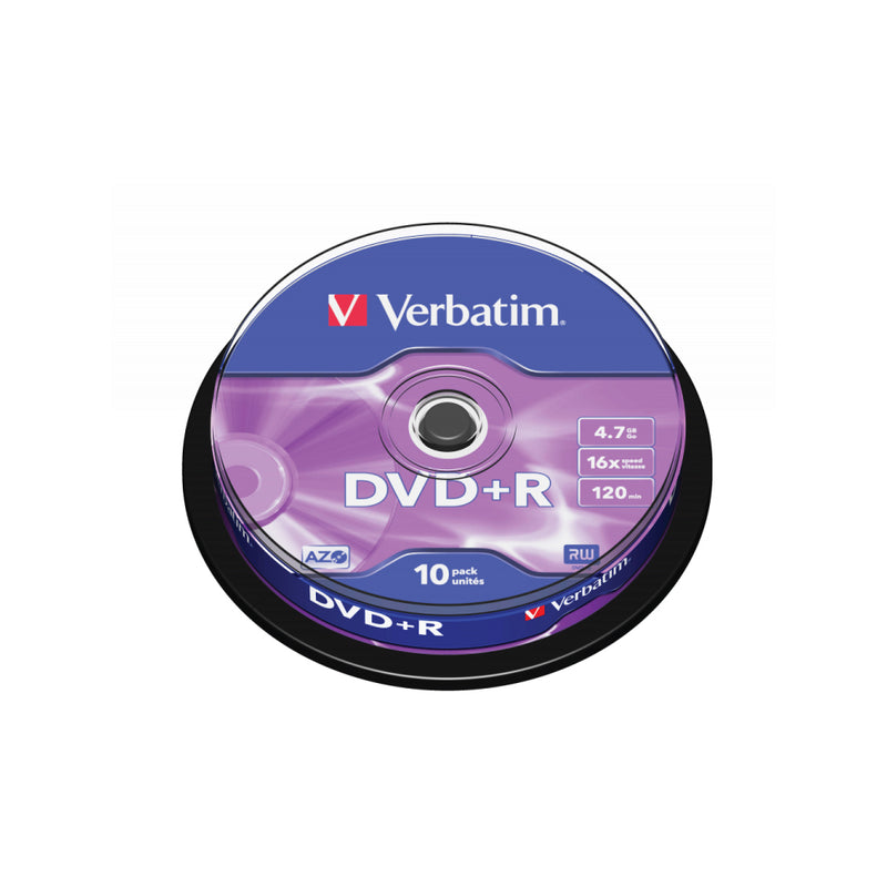 Verbatim DVD+R 16X 10Pk Spindle