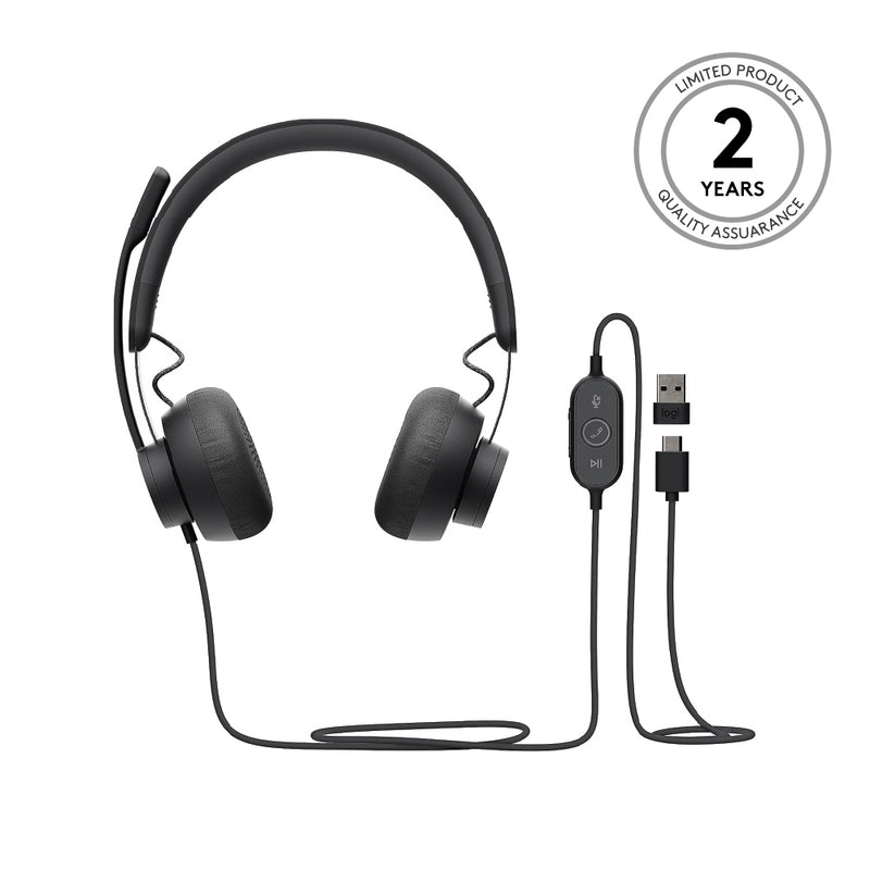 LOGITECH Zone Wired Headset with Noise Canceling Mic