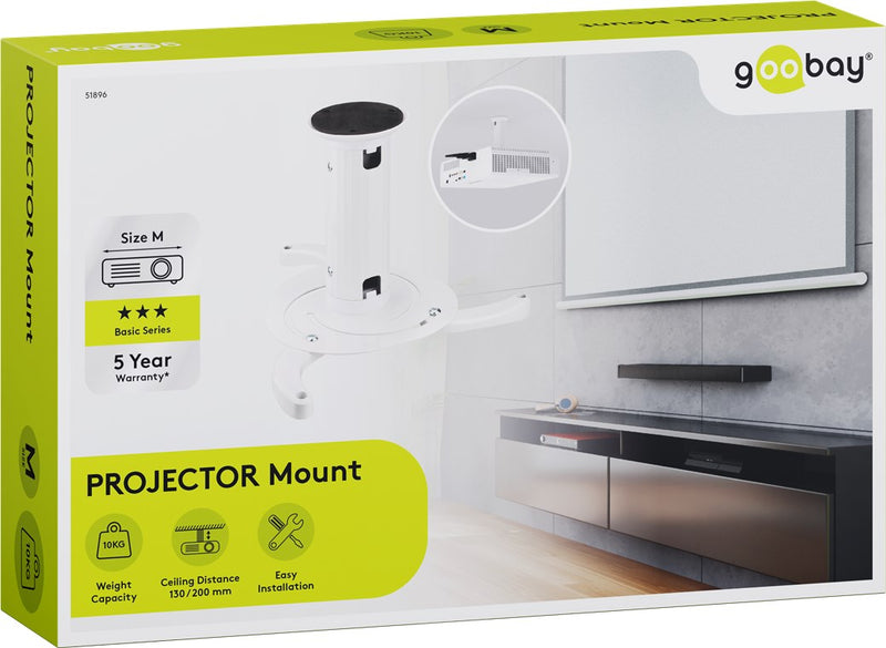 GOOBAY Projector Ceiling Mount (M) for Small to Medium Projectors