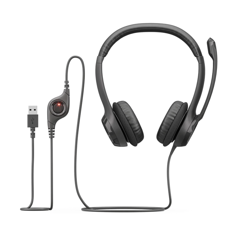 LOGITECH H390 USB Headset with Noise-Cancelling Mic