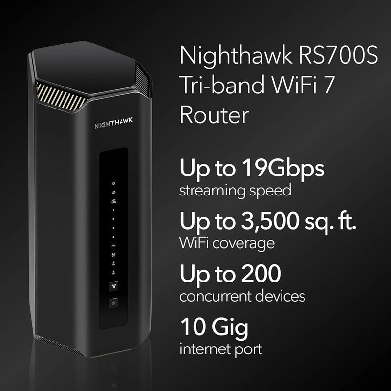 NETGEAR Nighthawk RS700S Tri-Band 10G WiFi 7 Router – Kaira Global ...