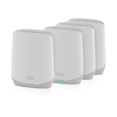 NETGEAR Orbi RBK764S 5.4Gbps Tri-band 4-Pack WiFi 6 Mesh System With 1-Year Armor