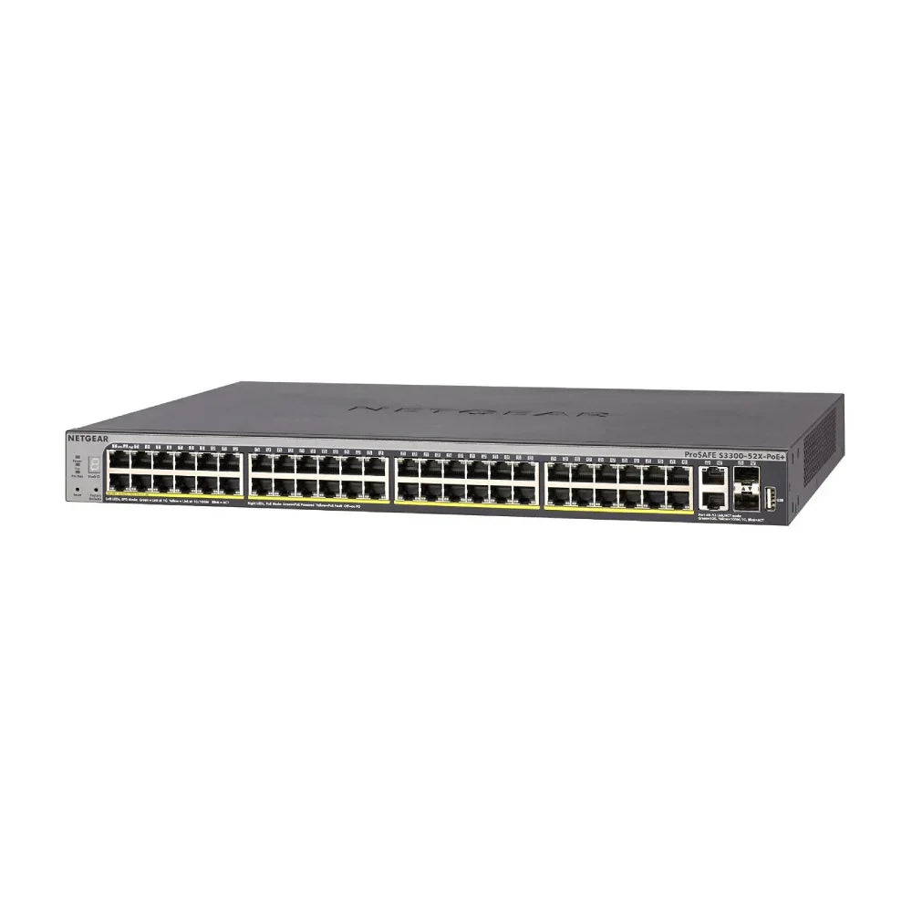Gs752ts NETGEAR GS752TXP 52-Port Gigabit/10G Stackable Smart Managed Pro PoE S ...