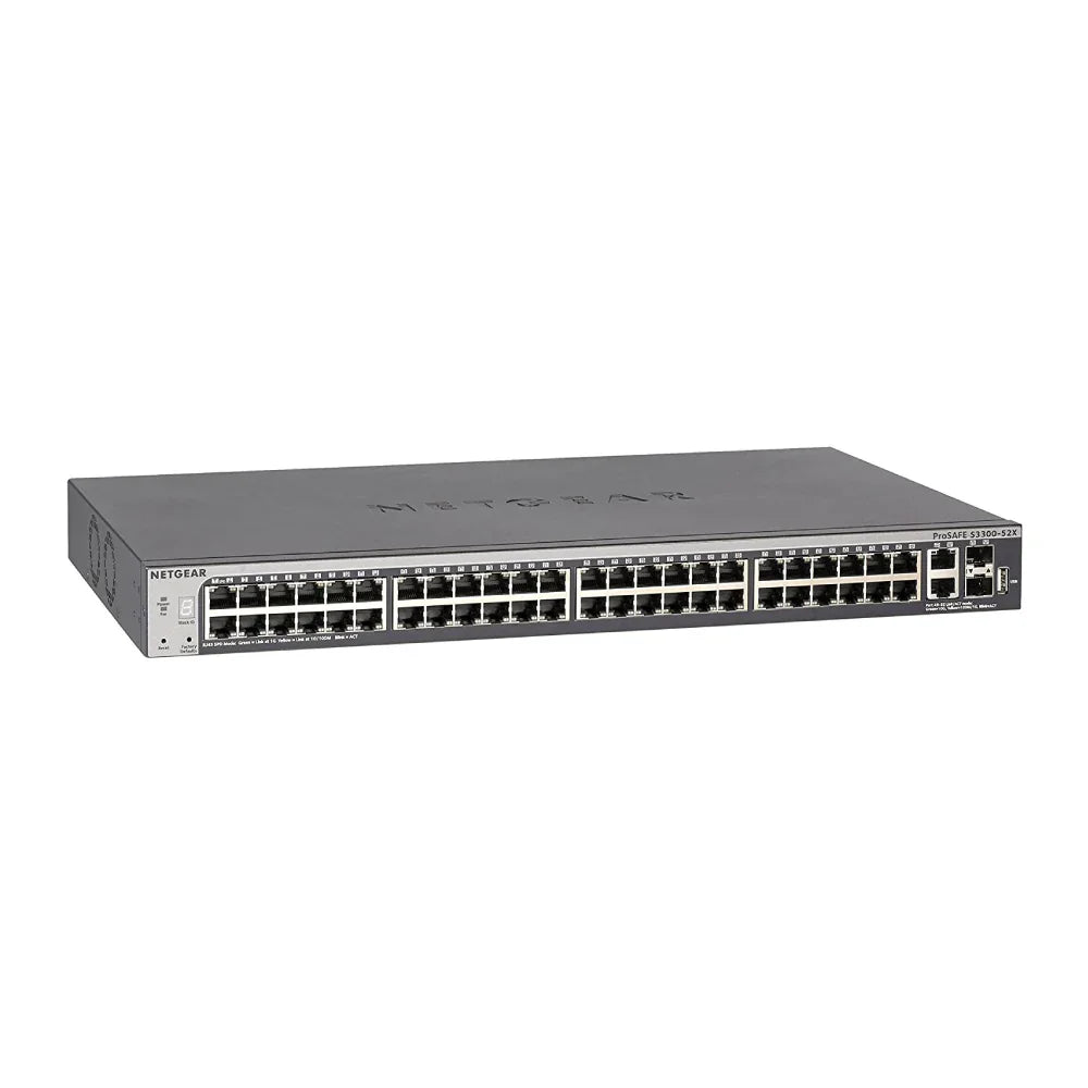 Gs752ts NETGEAR GS752TX 52-Port Gigabit Stackable Smart Switch with 2-Port 10G ...