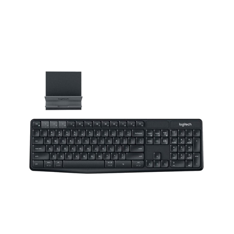 Logitech K375s Multi-Device Full Size Wireless and Bluetooth Keyboard and Stand Combo (iOS, Android, OSX, iPhone) with Logitech FLOW Technology