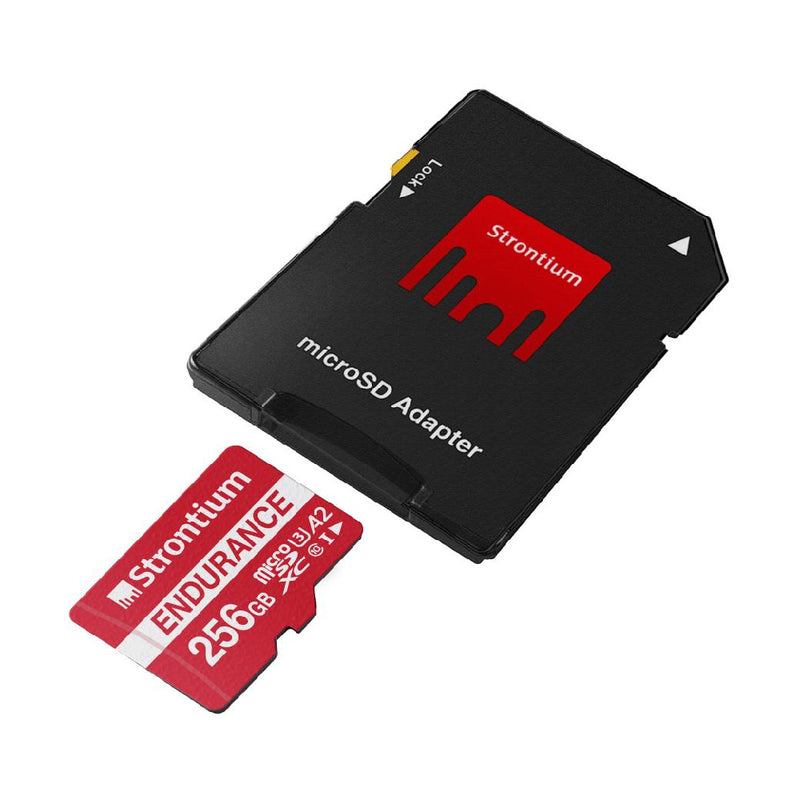 Strontium 256GB (SRP256GTFU3ES) MicroSD Nitro Plus Endurance card with Adaptor Included U3