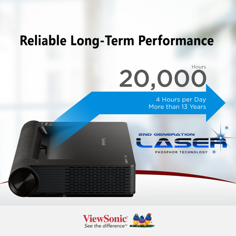 VIEWSONIC 4K HDR Ultra Short Throw Smart Laser Projector