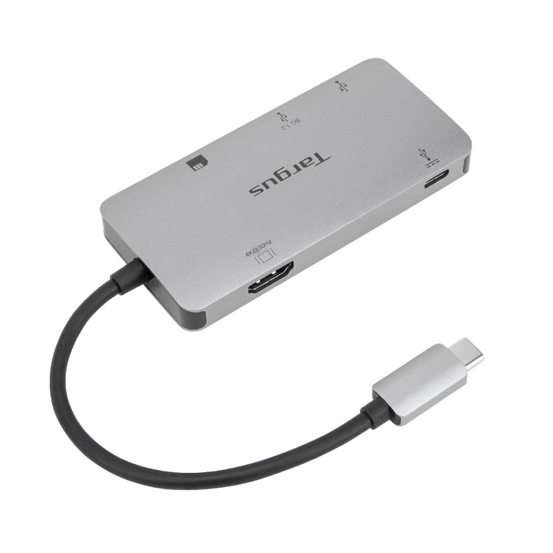 TARGUS USB-C Multi-Port Single Video Adapter and Card Reader with 100W PD Pass-Thru
