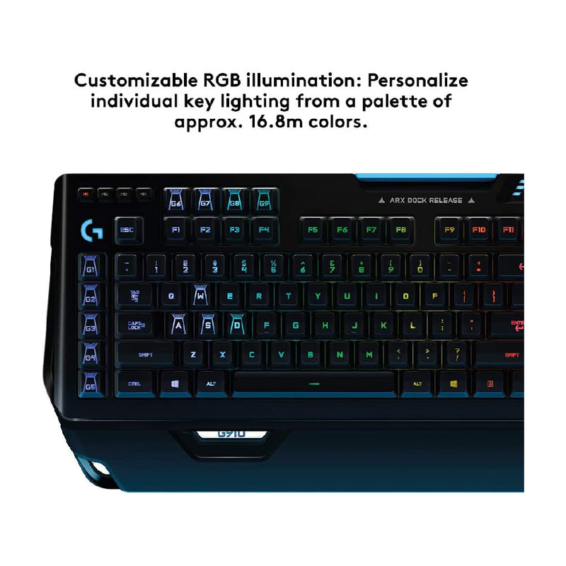 Logitech G910 Orion Spectrum RGB Wired Mechanical Gaming Keyboard , Black