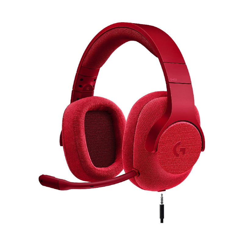 Logitech G433 Wired Gaming Headset, 7.1 Surround Sound, DTS Headphone:X, 40 mm Pro-G Audio Drivers, Lightweight, USB and 3.5 mm Jack,PC, Xbox One, Xbox Series X|S, PS5, PS4, Nintendo Switch, Red