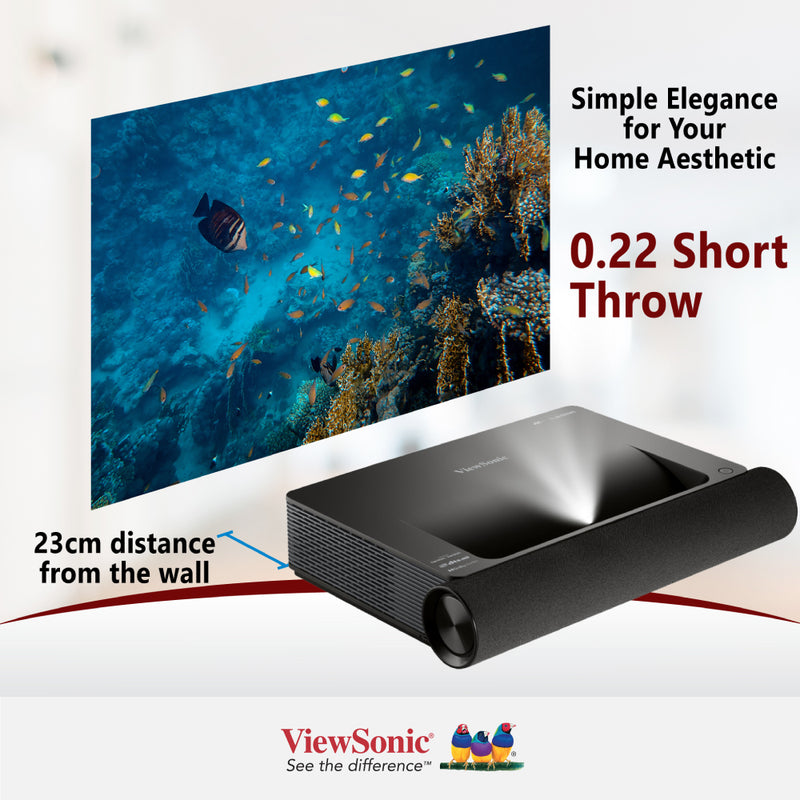 VIEWSONIC 4K HDR Ultra Short Throw Smart Laser Projector