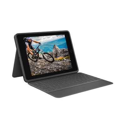 LOGITECH Rugged Folio Ultra-protective Keyboard Case with Smart Connector for iPad (7th, 8th and 9th gen)